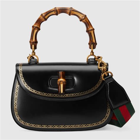 gucci bamboo nylon shoulder bag|gucci bamboo bag 2022.